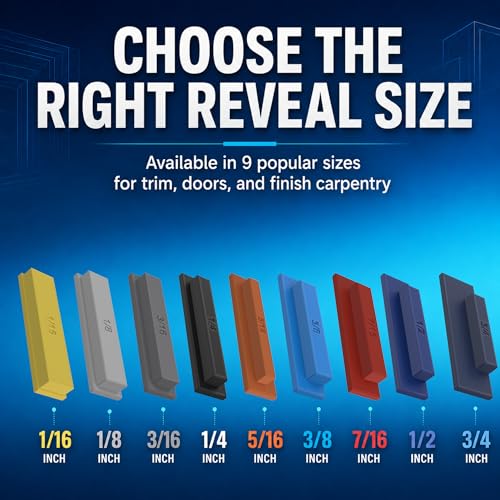 Rapid Reveal - Trim Reveal Tool - 1/4" Trim Gauge - Door Reveal Marking Tool - Durable ABS Plastic - Accurate Jamb Marking - Finish Carpentry & Woodworking Tool - Made in The USA (1/4 Inch Spacer) - size: 1/4 Inch