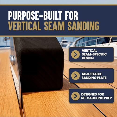 Teakdecking Systems (TDS) Seam Sander Kit - Adjustable Deck Sander 6 Strips - size: 6 Sandpaper Strips