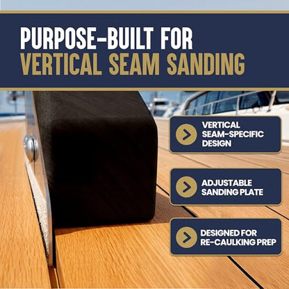 Teakdecking Systems (TDS) Seam Sander Kit - Adjustable Deck Sander 6 Strips - size: 6 Sandpaper Strips