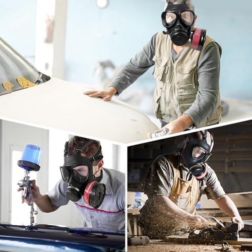 Reusable Full Face Cover Set,Used for Spray Paint,Chemical,Epoxy Resin,Industrial,Grinding and Other Work Protection