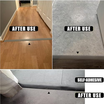 T Molding Flexible Self Adhesive Floor Transition Strip - color: Gray, size: T Molding 9.84ft