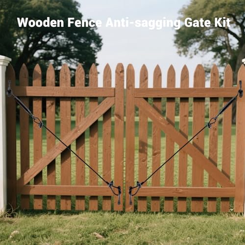 HOME MASTER HARDWARE Anti Sag Gate Kit for Wooden Fence, Black, 2 Pack - color: Black, size: 2 Pack