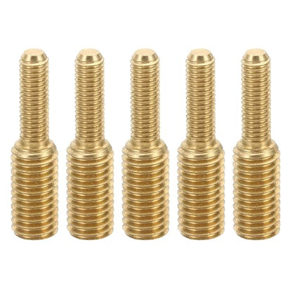 PATIKIL M5x16mm to M8x16mm Double End Threaded Stud Screw Bolt, 5 Pack Brass Rod Bolts Thread Reducer Adapter for Furniture Fastener, Hardware Connector - size: M5x16mm to M8x16mm