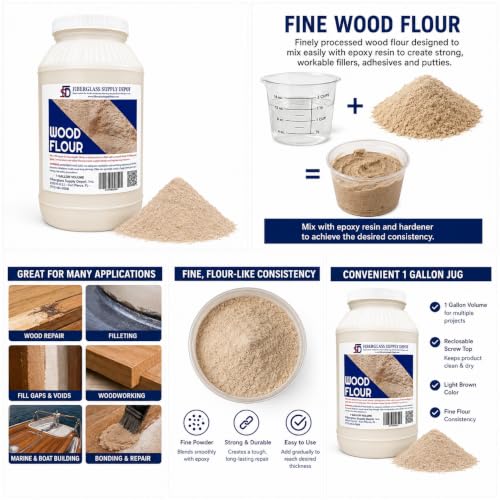 Fiberglass Supply Depot Fine Wood Flour Filler Gallon