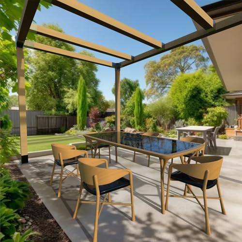 4 Pack Pergola Brackets 4x4 (Actual: 3.5x3.5 Inch), Rafter Post Bracket for Deck Railing, Wall Mount Kit for Lumber Gazebo Sunroom Carport - size: 4 Pieces