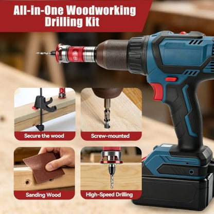 14 Pcs Countersink Drill Bit Set, self-Locking Device Quick-Adjust