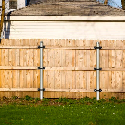 36 Pack Fence Brackets, Black Fence Frame, They use to Attach a Wooden Fence to a Chain Link, Anyone Wants to Convert Their Wooden Poles to Metal Poles (Black) - color: Set 36, size: Powder Coated Black Color