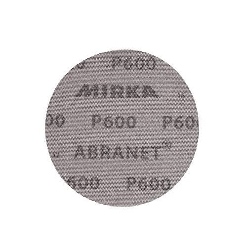 Mirka Abranet 5 Inch 600 Grit Mesh Sanding Discs, Hook and Loop, 10 Pack - size: Grit 600