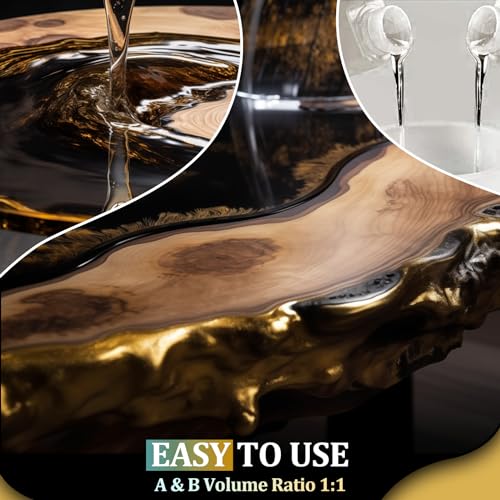 2 Gallon Epoxy Resin Kit, Crystal Clear, Self-Leveling, 1:1 Mix - size: 2 Gallon