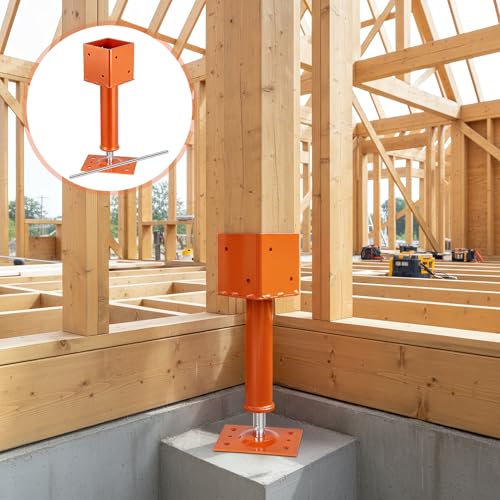 Screw Jack Post,4" x 4"Adjustable House Floor Jacks,13.4"-18.7"Height Range