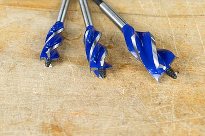 Century Drill & Tool 38603 Speed Cut Auger Bit Set, 3 Piece - size: 5/8" x 6", 3/4" x 6", 1" x 6"
