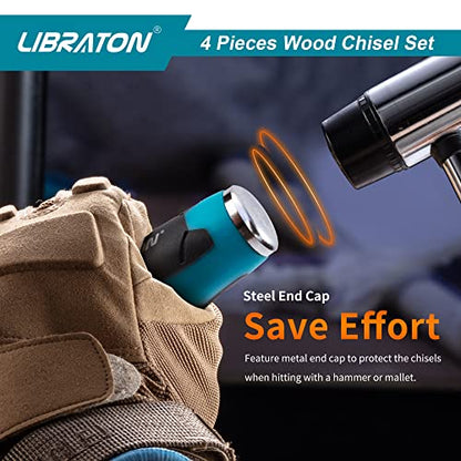 LIBRATON Chisel Set, Wood Chisel Set, Wood Chisel Tool Set for Woodworking