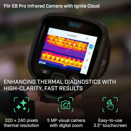 Flir E8 Pro Thermal Imaging Camera, WiFi, 320x240 MSX, Ignite Cloud - color: E8 Pro Wifi
