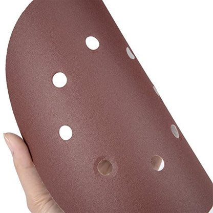 uxcell 10Pcs 7 Inch 8 Hole Hook and Loop Sanding Disc 240 Grit Flocking Sandpaper Random Orbital Sander Paper - size: 240 Grit