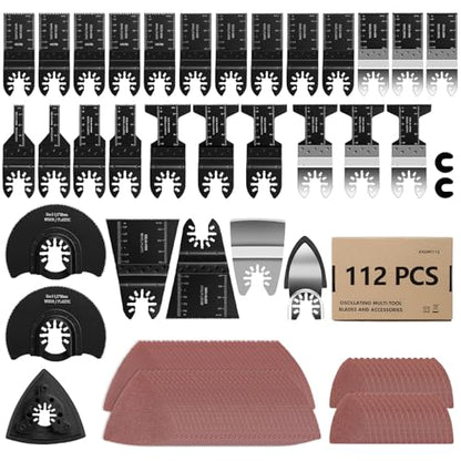 AVID POWER 112 Pcs Oscillating Saw Blades Compatible with Most Brands