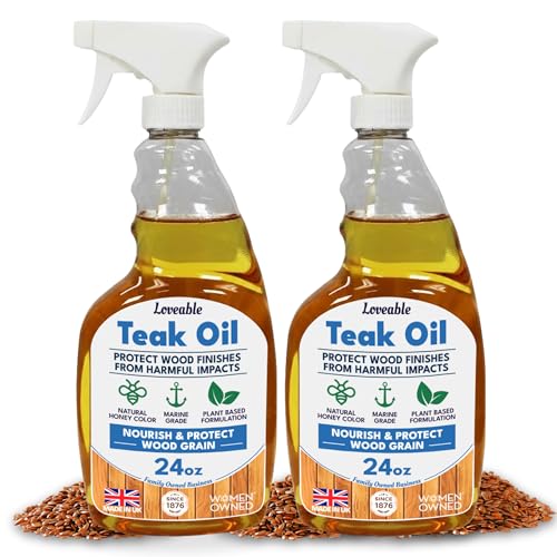 EcoDecors Teak Oil Spray 2 Pack, 48 oz Wood Conditioner & Protectant - style: Teak Oil 2 Pack