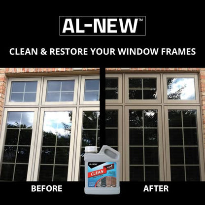 AL-NEW Step 1 Clean | Cleaning Solution for Outdoor Patio Furniture, Garage Doors, Window Frames, Exterior Lights & Fencing (16 Ounce) - size: 16 Fl Oz (Pack of 1)