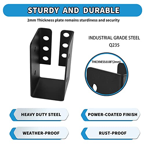 2x4 Joist Hanger 8PCS,Outdoor Trim Concealed-Flange Joist Bracket - size: 8pcs, style: 2''x4''