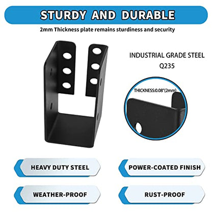 2x4 Joist Hanger 8PCS,Outdoor Trim Concealed-Flange Joist Bracket - size: 8pcs, style: 2''x4''