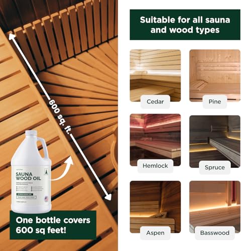 Northwood Sauna - Sauna Wood Oil - 100% Pure Paraffin Oil - Traditional Sauna Sealer - 1 Gallon (128 Fl Oz) - size: 1 Gallon (128 Fl Oz)