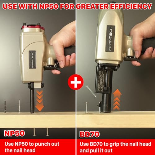 KEENTECH Pneumatic Nail Puller,Fast & Labor-Saving Nail Remover Tool,BD70 - size: BD70