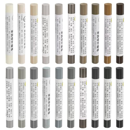 20 Pcs Wood Filler Sticks Wood Repair Wax Crayons Gray Series - color: Gray Series