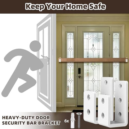 2x4 Door Barricade Brackets, 6mm Thickened Security Brackets(2Pack) - size: 6mm 2PCS