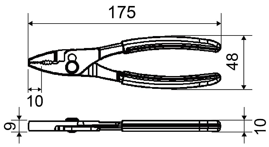 ENGINEER PZ-54 Screw Removal 7" Slip Joint Pliers Made in Japan Stripped Screw Extractor