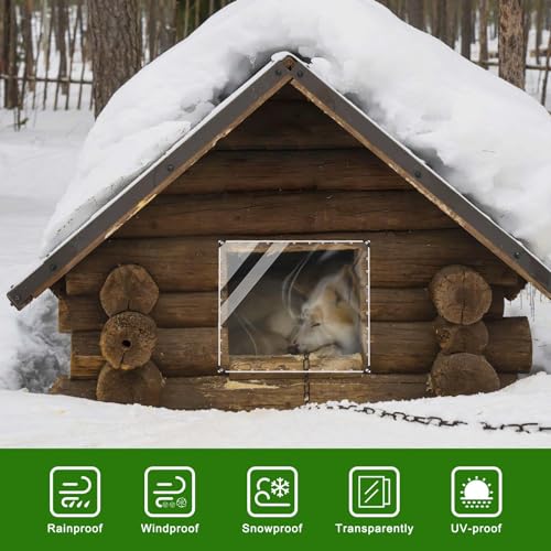 Clear Tarp with Grommets, 3x6ft Transparent Tarps Heavy Duty Waterproof - size: 3x6ft