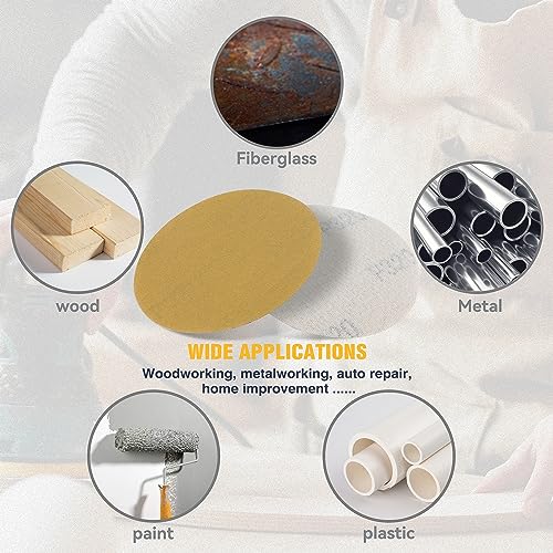 S SATC 50PCS 3 Inch Hook and Loop Sanding Disc 320 Grit Sanding Discs for Orbital Sander Aluminum Oxide Sandpaper for Woodworking Automotive Metal - style: 320Grit 50 pack