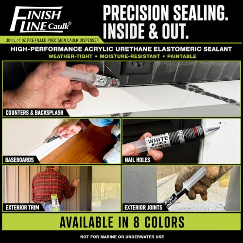 30mL Pre-Filled Precision Caulk Applicator Clear 5-Pack - color: Clear