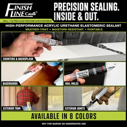 30mL Pre-Filled Precision Caulk Applicator Clear 5-Pack - color: Clear