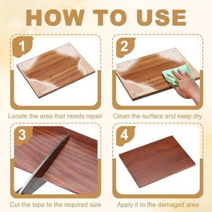 HARFINGTON Wood Grain Repair Tape 2" x33ft Self-Adhesive Repair Patch - color: White Oak, size: 2" x 33ft