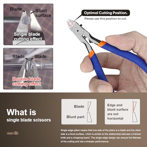 stedi Model Nippers, Sprue Cutter with Ultra-thin Single-Blade - style: Single-Blade Nippers(Blue for Bedinners)
