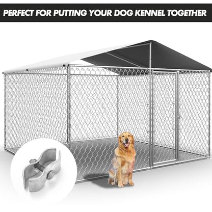 Zonon 24 Set Dog Kennel Panel Clamps, 1-3/8" Chain Link Fence Panel Clamps