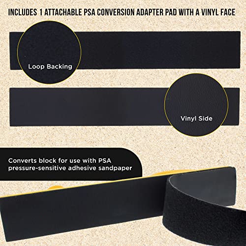 Dura-Gold Rigid Longboard Hand Sanding Block Hook & Loop and PSA Backing - style: Rigid