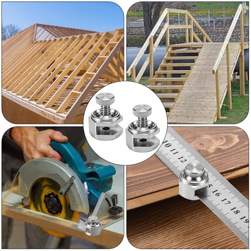 4 Pack Stair Gauge Set, Layout Tool for Framing Square, Silver - color: Silver