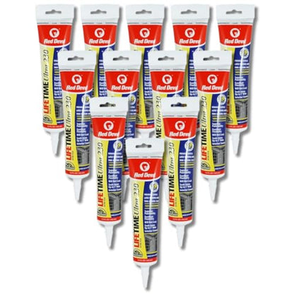 Red Devil 0705 Lifetime Ultra Premium Elastomeric Acrylic Latex Sealant, Clear, 5.5 oz, Pack of 12 - color: Clear, size: 5.5 oz, style: Pack of 12