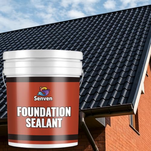 SENVEN Black Waterproof Sealant, 5 Gallon, Roof & Gutter Waterproof Coating - color: Black, size: 640 Fl Oz