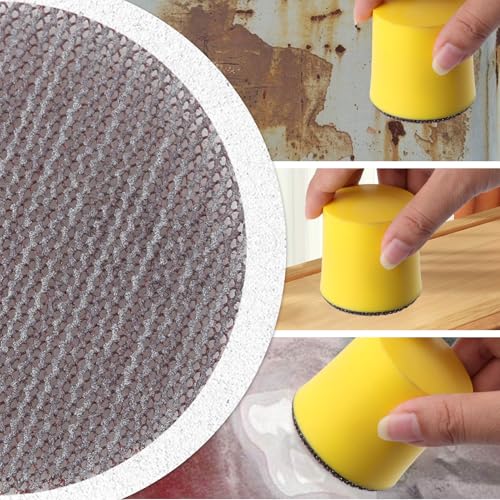 2 Inch Mesh Abrasive Mesh Sandpaper Hook and Loop Sanding Discs 180 Grit, Pack of 35 Dust Free Net Sandpaper Abrasives Pads Drywall Sander Sandpaper for Metal, Wood, Composites - style: 180 Grit