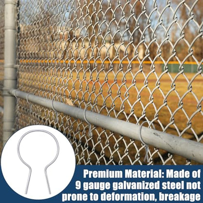 Hicarer 200 Pcs 1-5/8''OD Twist Fence Ties 9 Gauge Galvanized Steel, Silver - color: Silver, size: 1-5/8'' OD