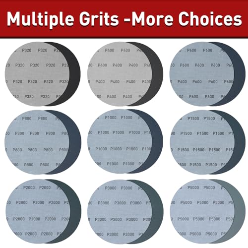 6 Inch 800 Grit Hook & Loop Sandpaper,50PCS Wet Dry Sanding Discs - style: 800 Grit