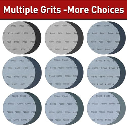 6 Inch 800 Grit Hook & Loop Sandpaper,50PCS Wet Dry Sanding Discs - style: 800 Grit