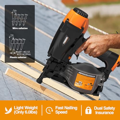 Freeman Pneumatic 15° 2-1/2" Coil Siding Nailer | PCN65