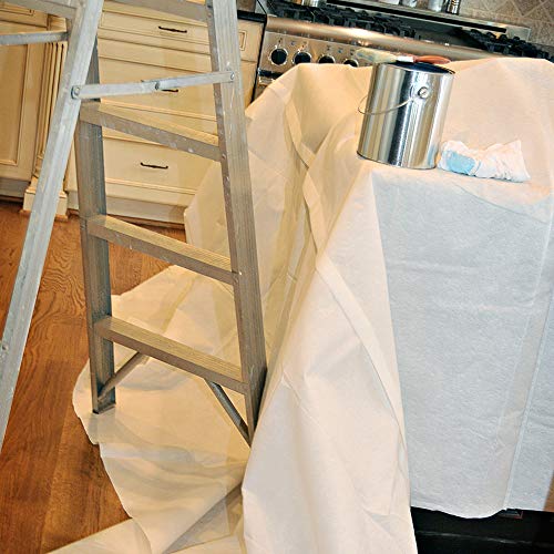 Trimaco SuperTuff Paper/Poly Drop Cloth Runner, 4-feet x 10-feet, Whites - size: 4ft x 10ft