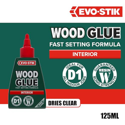 EVO-STIK Wood Glue Clear - 125ml - Interior - Extra Strong - size: 125ML