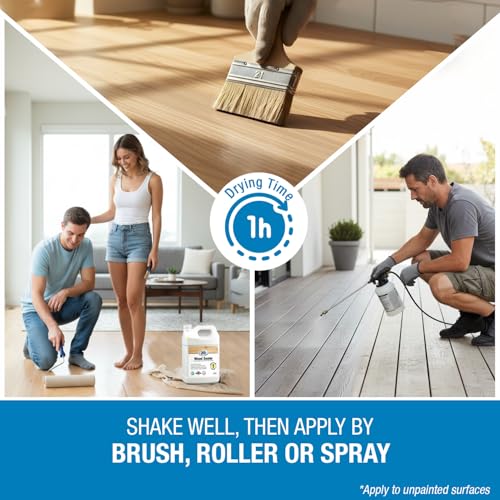 Rainguard Water Sealers Wood Sealer, Penetrating Protection Against Water Damage, Rotting, and Stains, for All Wood Surfaces, Silane/Siloxane Waterproofer, Natural Finish, Ready to Use, 1 Gallon - size: 1 Gallon