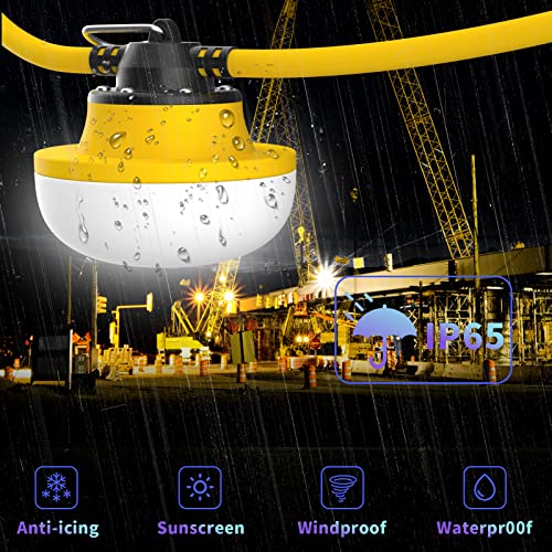 New 200FT Construction String Lights LED Industrial Grade - size: New 200FT 2 Prong (Yellow)