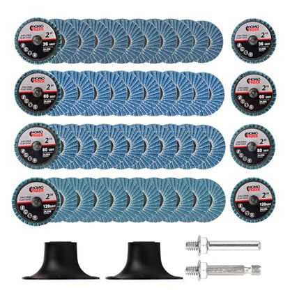HOMO FABER 50Pcs Die Grinder Sanding Discs, 2 Inch Flap Discs Roll Lock - size: 2 Inch