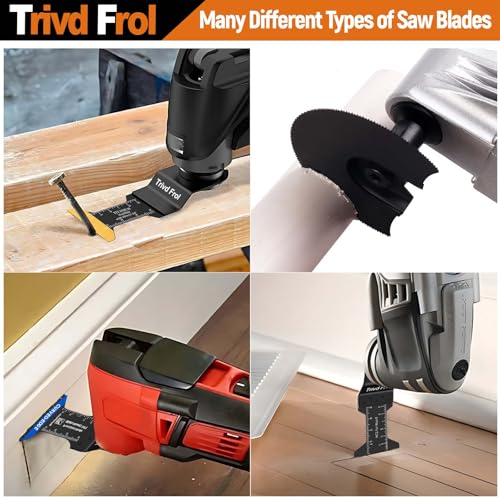 Trivd Frol 121 PCS Oscillating Saw Blades, Multitool Blades with Sandpaper